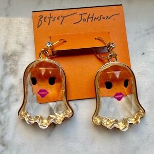 Betsey Johnson Ghost Earrings NWT
